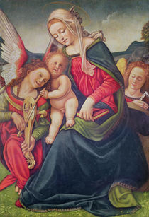 Virgin and Child and angel musicians von Piero di Cosimo