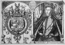 Thomas Howard, 4th Duke of Norfolk and his coat of arms by Renold Elstrack