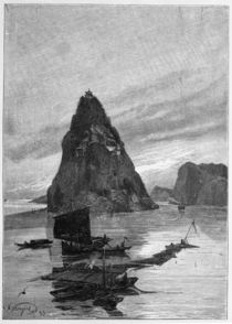 Rock of the Little Orphan on the Yangtze River von Nikolay Karazin