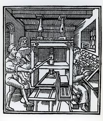 Printing press by German School