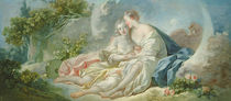 Jupiter disguised as Diana tries to seduce Callisto by Jean-Honore Fragonard