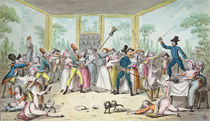 Riotous scene in a tavern during the period of the French Revolution by Etienne Bericourt