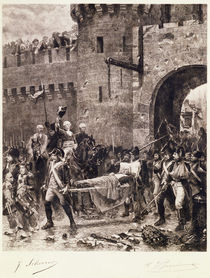 The Death of Bonchamps in 1793 von Jean-Jacques Scherrer