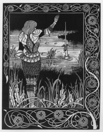 How Sir Bedivere Cast the Sword Excalibur into the Water by Aubrey Beardsley