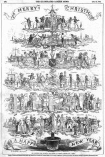 The Christmas Tree, as seen by the father of a family by English School