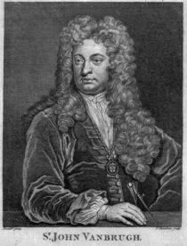 Sir John Vanbrugh, engraved by Thomas Chambars by Godfrey Kneller