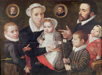 Portrait of a family: parents with their children and ancestors by Frans Menton d'Alkmaar