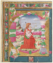 Historiated initial letter 'E' with a kneeling figure of King David by Giovanni & Cicognara, Antonio Gadio