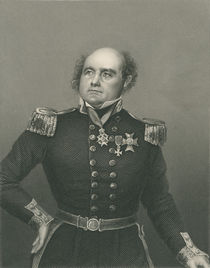Sir John Franklin engraved by D.J. Pound from a photograph von John Jabez Edwin Paisley Mayall