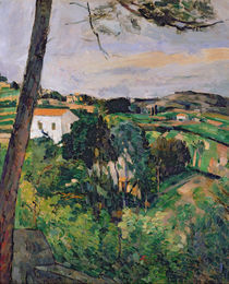 Landscape with red roof or The pine at the Estaque by Paul Cezanne