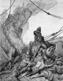 The Mariner, surrounded by the dead sailors von Gustave Dore