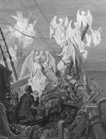 The mariner sees the band of angelic spirits von Gustave Dore