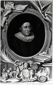 James Ussher, engraved by George Vertue by Peter Lely