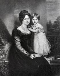 Queen Victoria as an infant with her mother the Duchess of Kent von English School