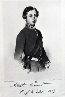 Edward, Prince of Wales, engraved by Emery Walker by Franz Xaver Winterhalter