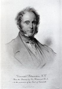 Viscount Palmerston, engraved by Emery Walker by George Richmond