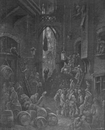 A Riverside Street, from 'London by Gustave Dore