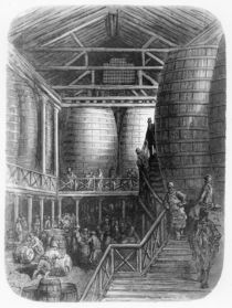 Large barrels in a brewery by Gustave Dore