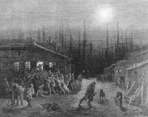 The Docks Night Scene, from 'London by Gustave Dore