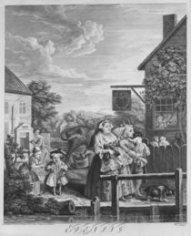 Times of the Day, Evening, 1738 von William Hogarth