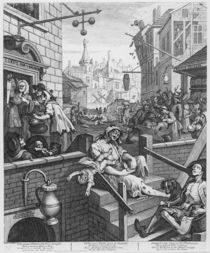 Gin Lane, 1751 von William Hogarth