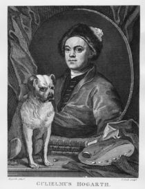 Self Portrait, engraved by T. Cook by William Hogarth