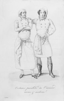 Costumes of cooks from different eras von Marie Antoine Careme