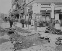 Removing the cobblestones outside the Criterion Theatre by English Photographer