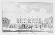 Devonshire House, engraved by Benjamin Green von Samuel Wale