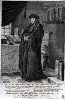 Desiderius Erasmus, 'Restorer of the Latin language' von Dutch School