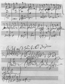 Handwritten musical score by Ludwig van Beethoven