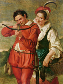 Woman and the Crossbowman, c.1610 von Master of Harlem