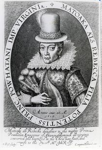 Pocahontas, 1616 von Simon de Passe