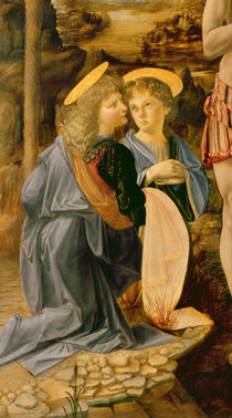 The Baptism of Christ by John the Baptist von Andrea & Vinci, Leonardo da Verrocchio