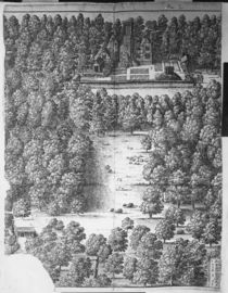 Boscobel House and Park, 1651 von Wenceslaus Hollar