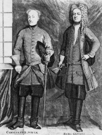 Charles XII of Sweden with his advisor Baron Gortz von Swedish School