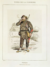 Characters of the Paris Commune - a Federe from Menilmontant-Charonne by Charles Albert d'Arnoux Bertall