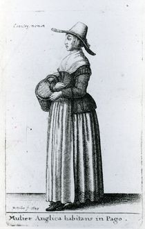 English Country Woman, 1643 by Wenceslaus Hollar
