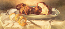 Still life with brioches and lemon by Edouard Manet