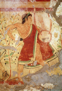 Musician playing the zither by Etruscan