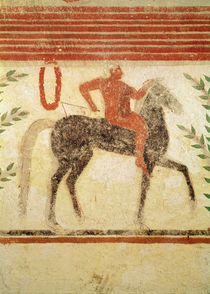 Horseman, left hand side, from the Tomb of the Baron von Etruscan