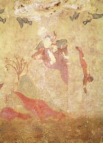 Rock and divers, from the Tomb of Hunting and Fishing von Etruscan
