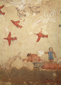 Fishing boat, from the Tomb of Hunting and Fishing von Etruscan