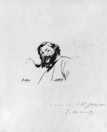Portrait of Gustave Courbet by Edouard Manet