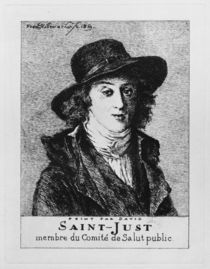 Louis Antoine Leon de Saint-Just by Jacques Louis David