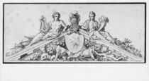 Project for the pediment of the Castle of Vaux-Le-Vicomte by Charles Le Brun