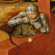 Knight putting a bell on a cat by Pieter Brueghel the Younger