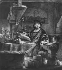 Jan Uytenbogaert 'The Goldweigher' von Rembrandt Harmenszoon van Rijn