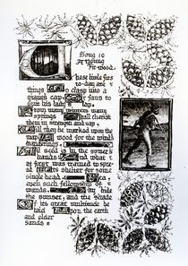 Illuminated text from Rossetti's 'House of Life' sonnet sequence by Dante Gabriel Charles Rossetti