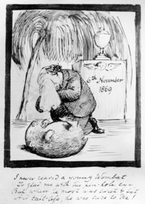 Rossetti lamenting the death of his Wombat von Dante Gabriel Charles Rossetti
